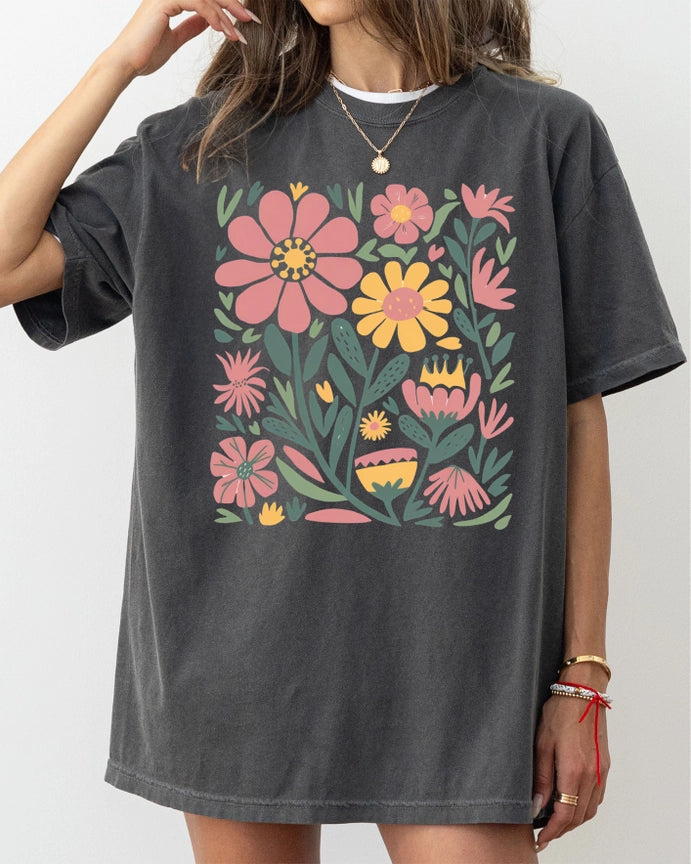 Pre-Order Boho Floral Graphic Tee