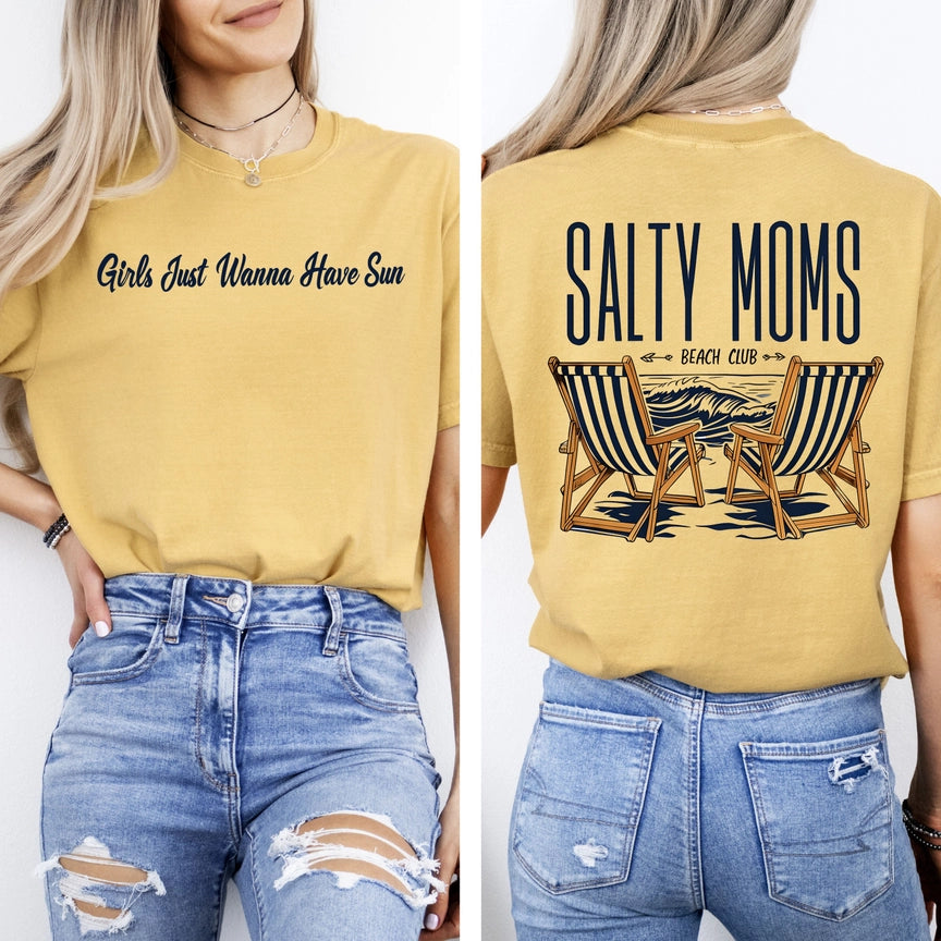 Pre-Order Salty Moms Beach Club Graphic Tee