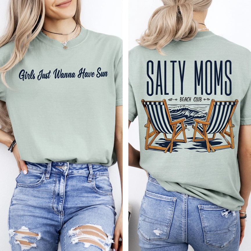 Pre-Order Salty Moms Beach Club Graphic Tee