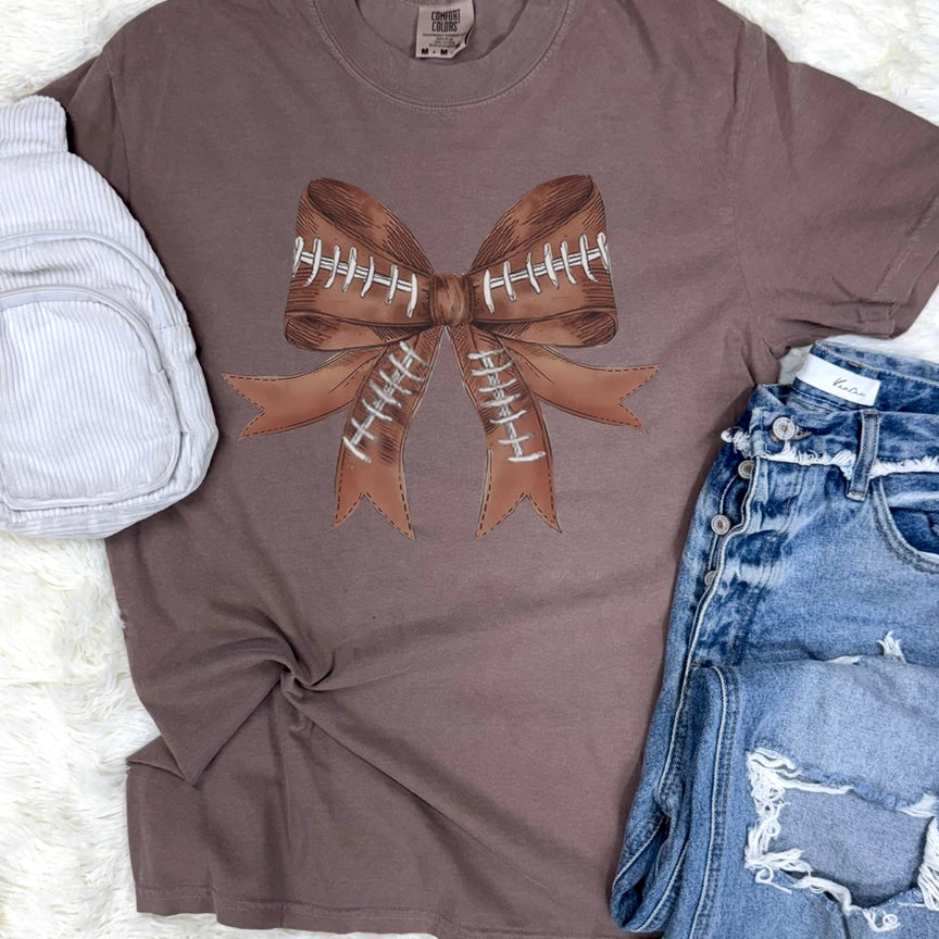 Pre-Order Football Bow Graphic Tee