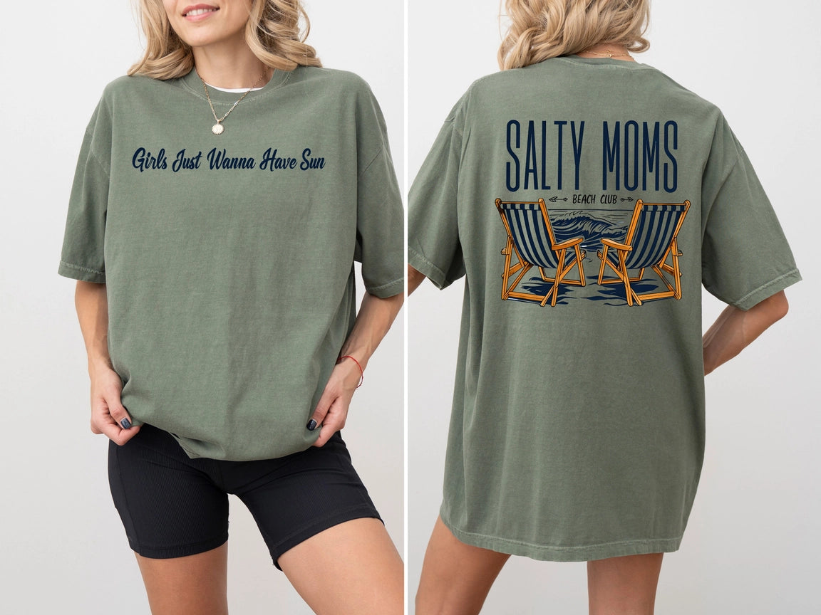 Pre-Order Salty Moms Beach Club Graphic Tee
