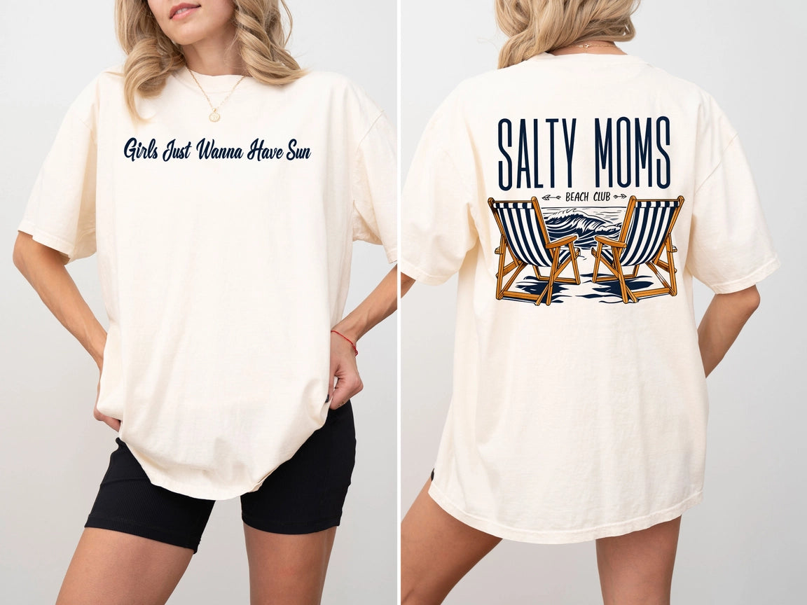 Pre-Order Salty Moms Beach Club Graphic Tee