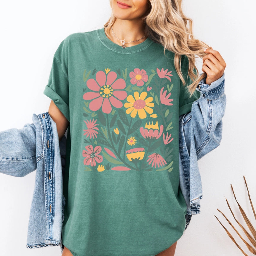 Pre-Order Boho Floral Graphic Tee
