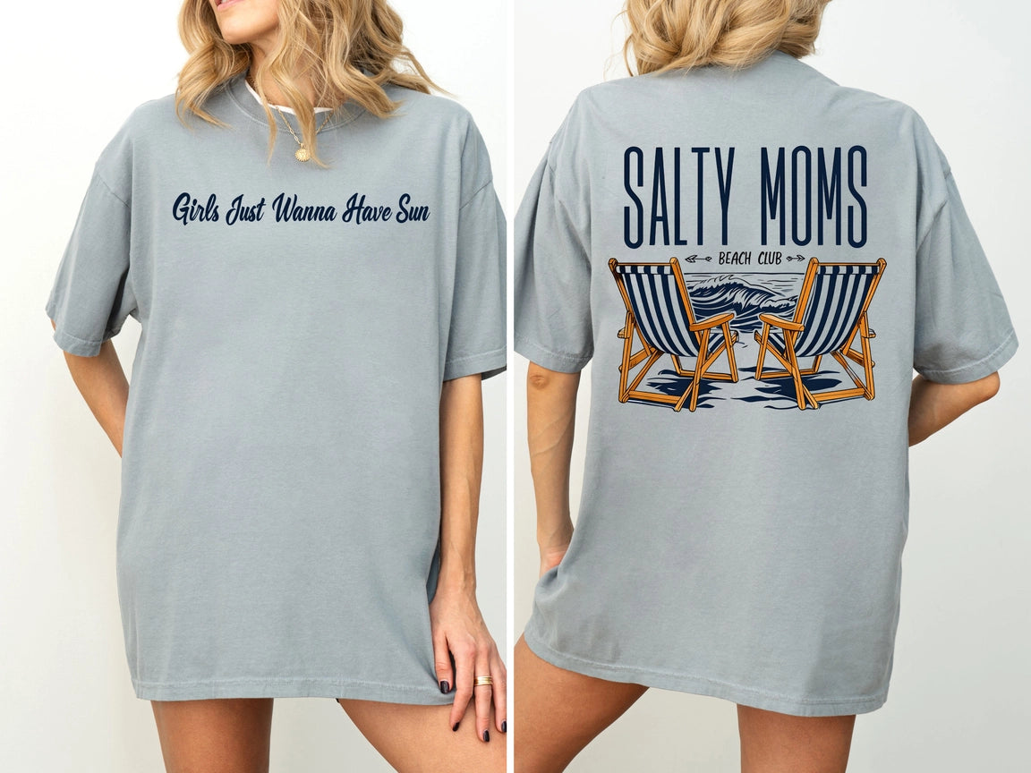Pre-Order Salty Moms Beach Club Graphic Tee
