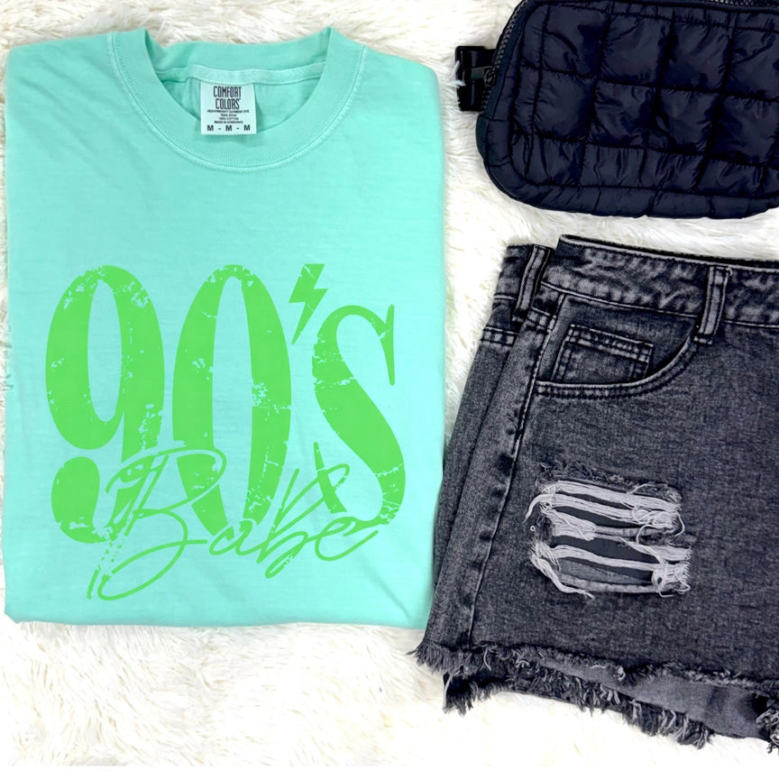Pre-Order 90's Babe Green Graphic Tee