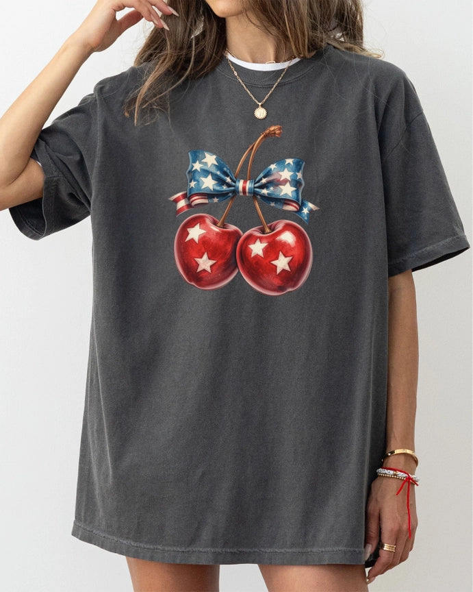 Pre-Order Patriotic Cherries Graphic Tee