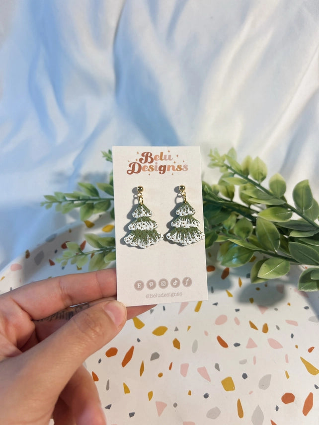 Pre-Order Christmas Tree with Ornaments Polymer Clay Earrings