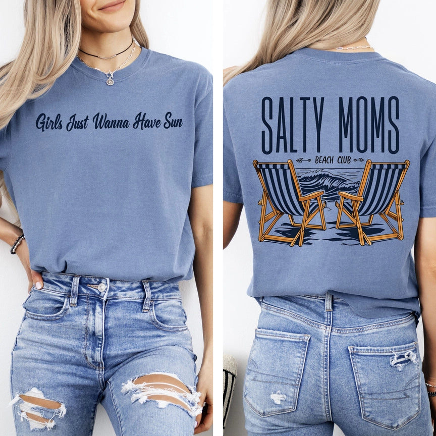 Pre-Order Salty Moms Beach Club Graphic Tee