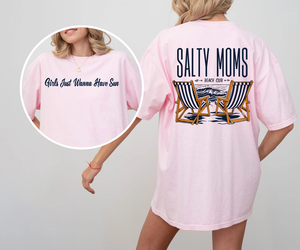 Pre-Order Salty Moms Beach Club Graphic Tee