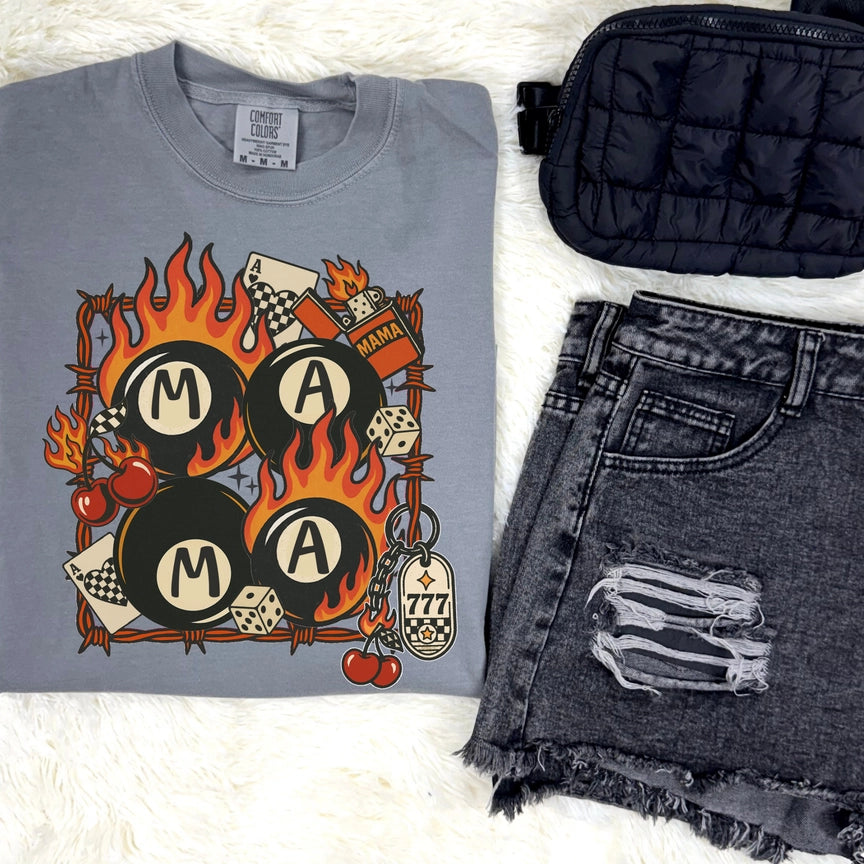 Pre-Order Mama Grunge Flame Graphic Tee