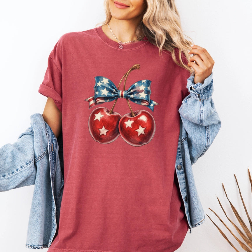 Pre-Order Patriotic Cherries Graphic Tee