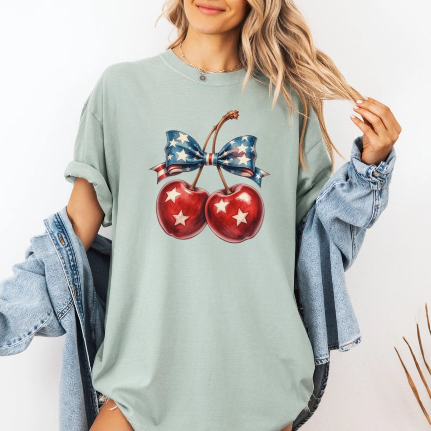 Pre-Order Patriotic Cherries Graphic Tee