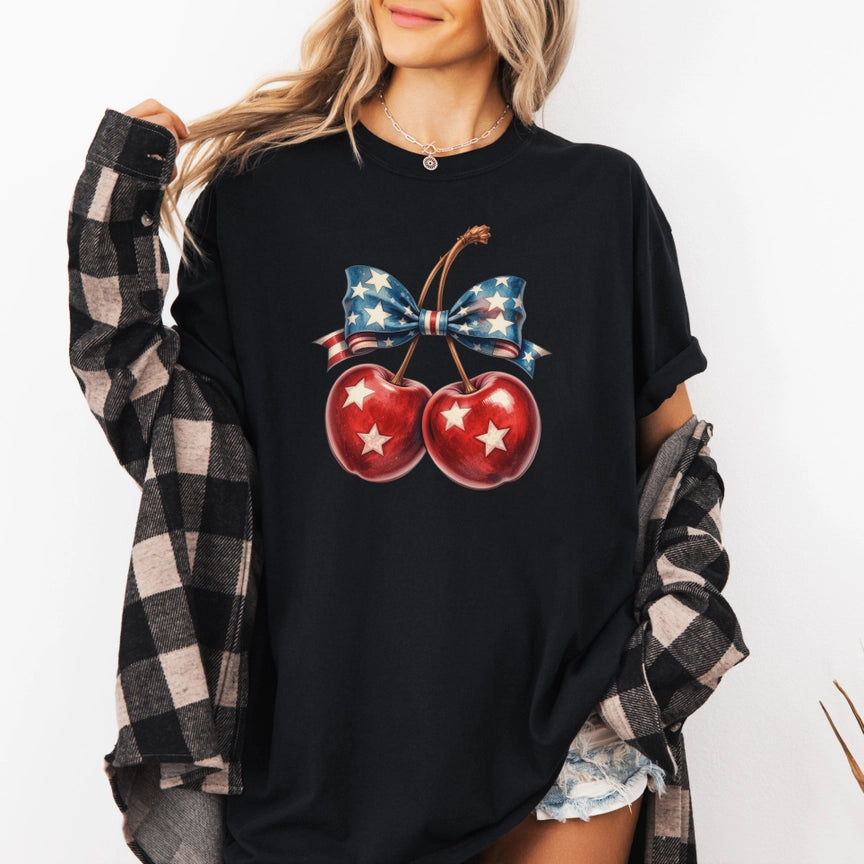 Pre-Order Patriotic Cherries Graphic Tee