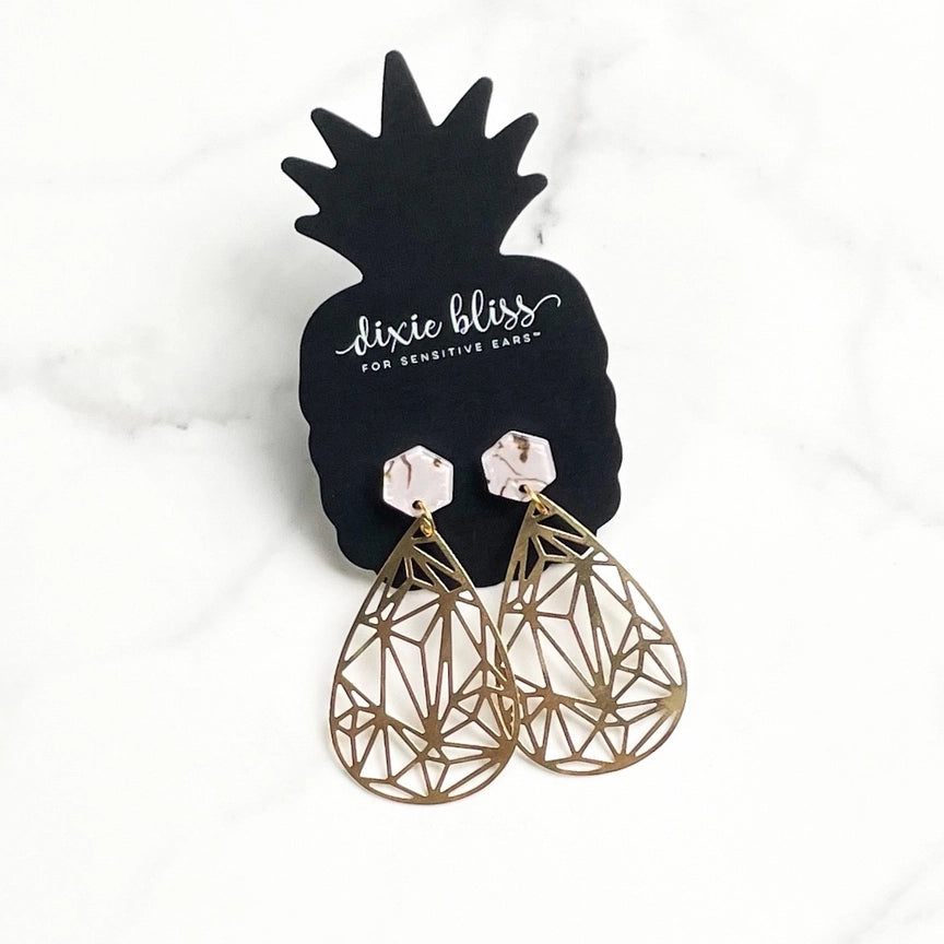 Pre-Order Kaleidoscope of Gold Dangle Earrings