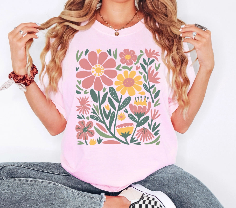 Pre-Order Boho Floral Graphic Tee