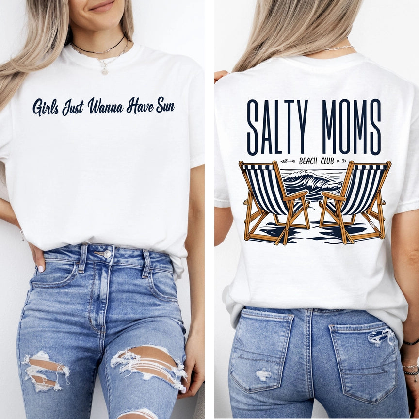 Pre-Order Salty Moms Beach Club Graphic Tee