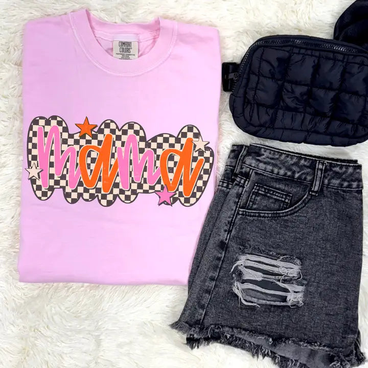 Pre-Order Checkered Mama Graphic Tee