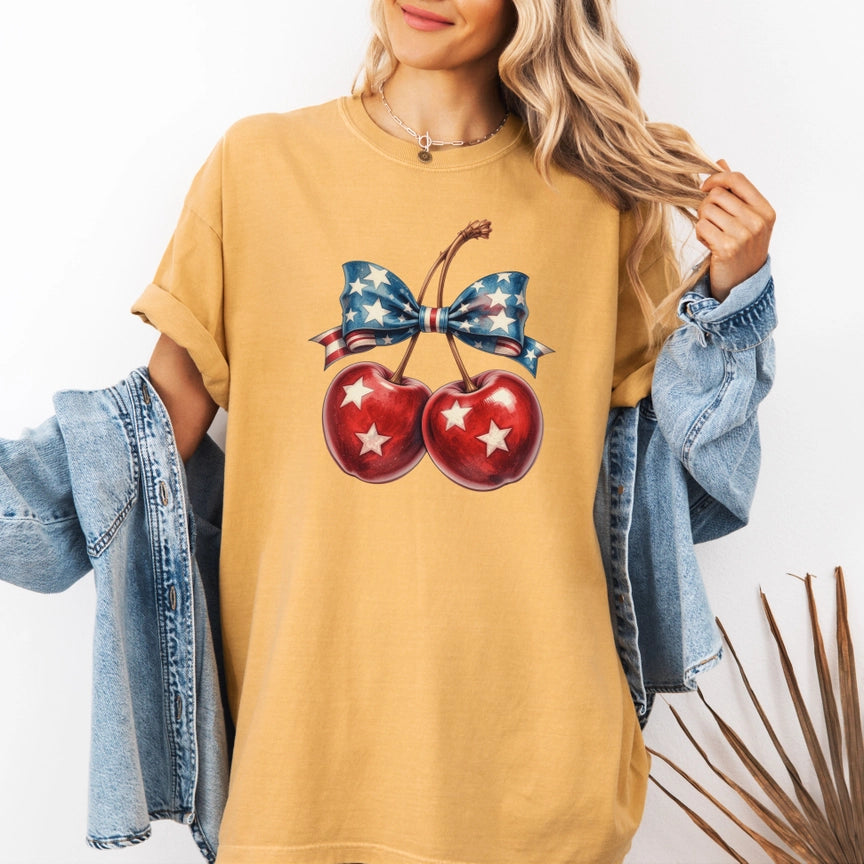 Pre-Order Patriotic Cherries Graphic Tee