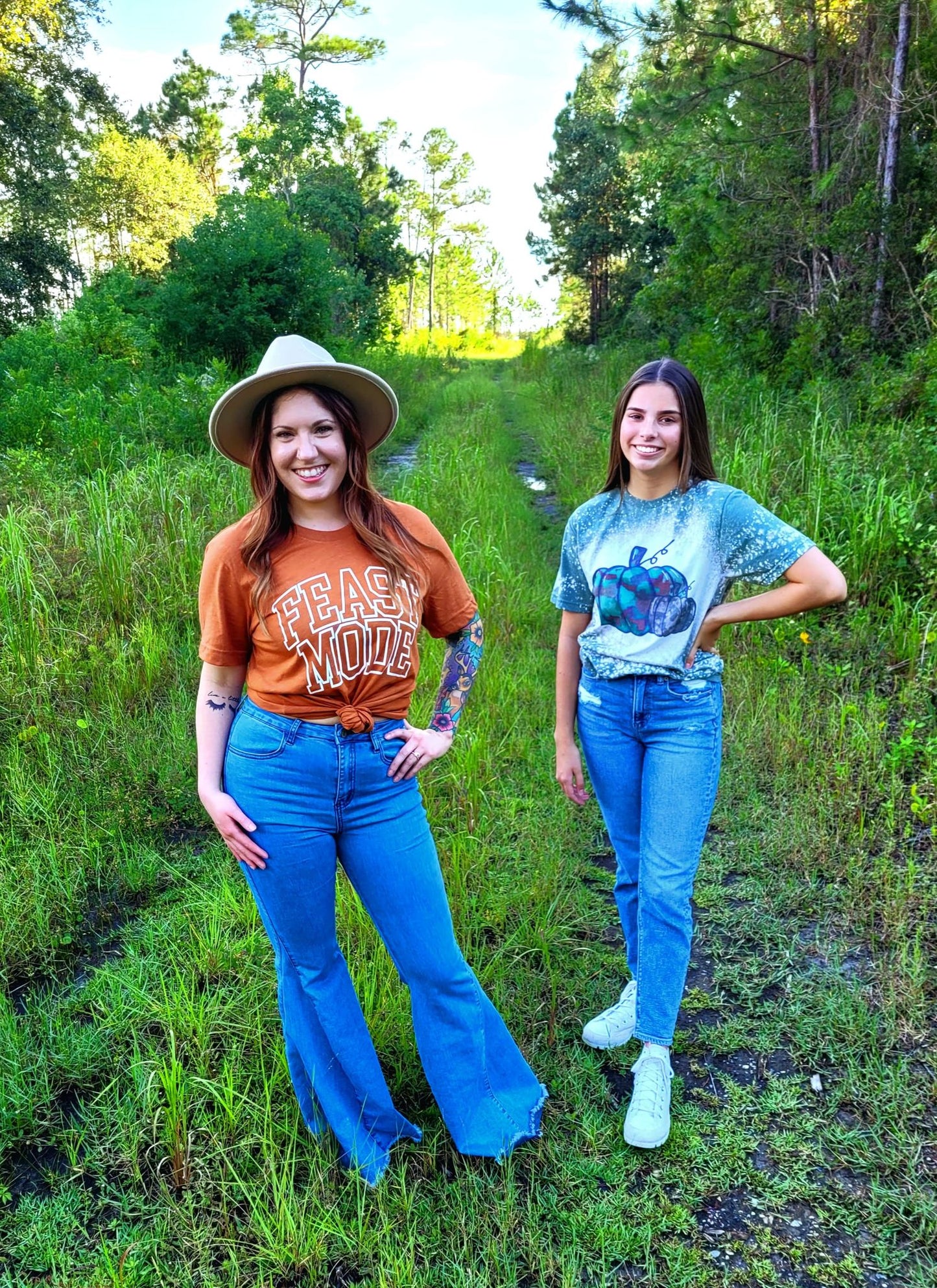 Bleached Camo Pumpkin Graphic Tee