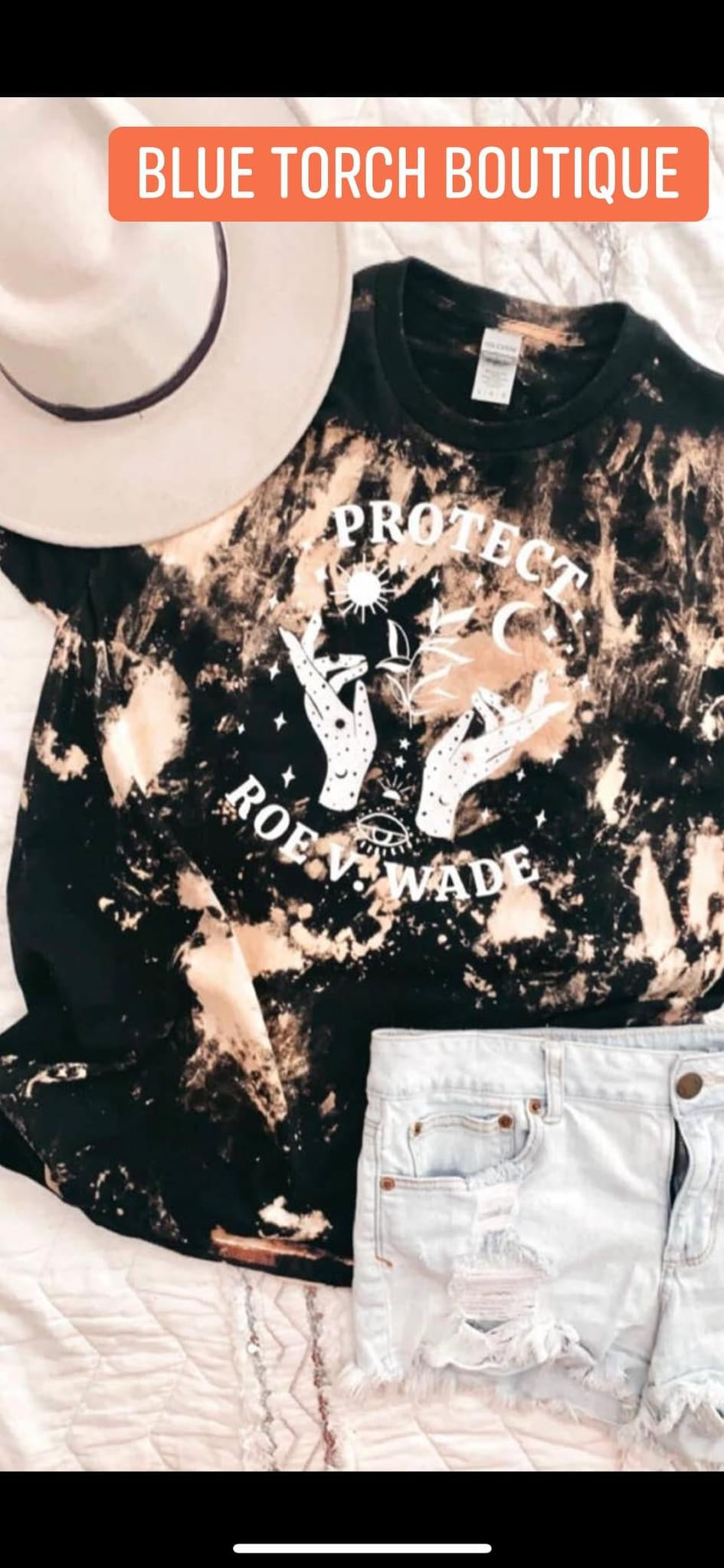 Protect Roe V Wade Bleached Graphic Tee