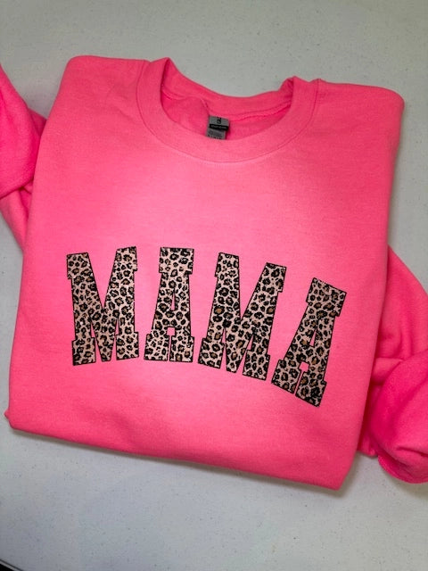 Pre-Order Leopard Mama Crew Neck