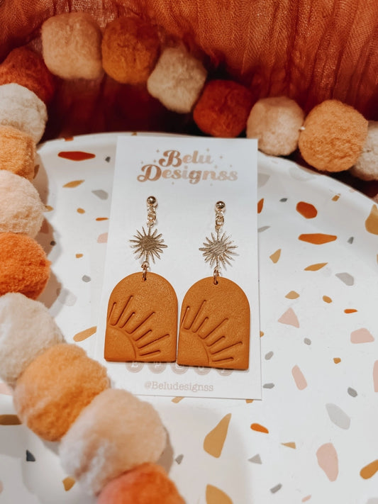 Pre-Order Bright Sun Polymer Clay Earrings