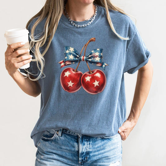 Pre-Order Patriotic Cherries Graphic Tee