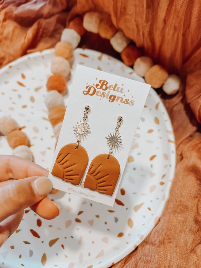 Pre-Order Bright Sun Polymer Clay Earrings