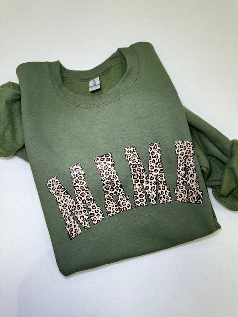 Pre-Order Leopard Mama Crew Neck