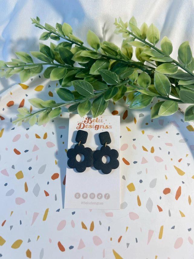 Pre-Order Colorful Flower Polymer Clay Earrings
