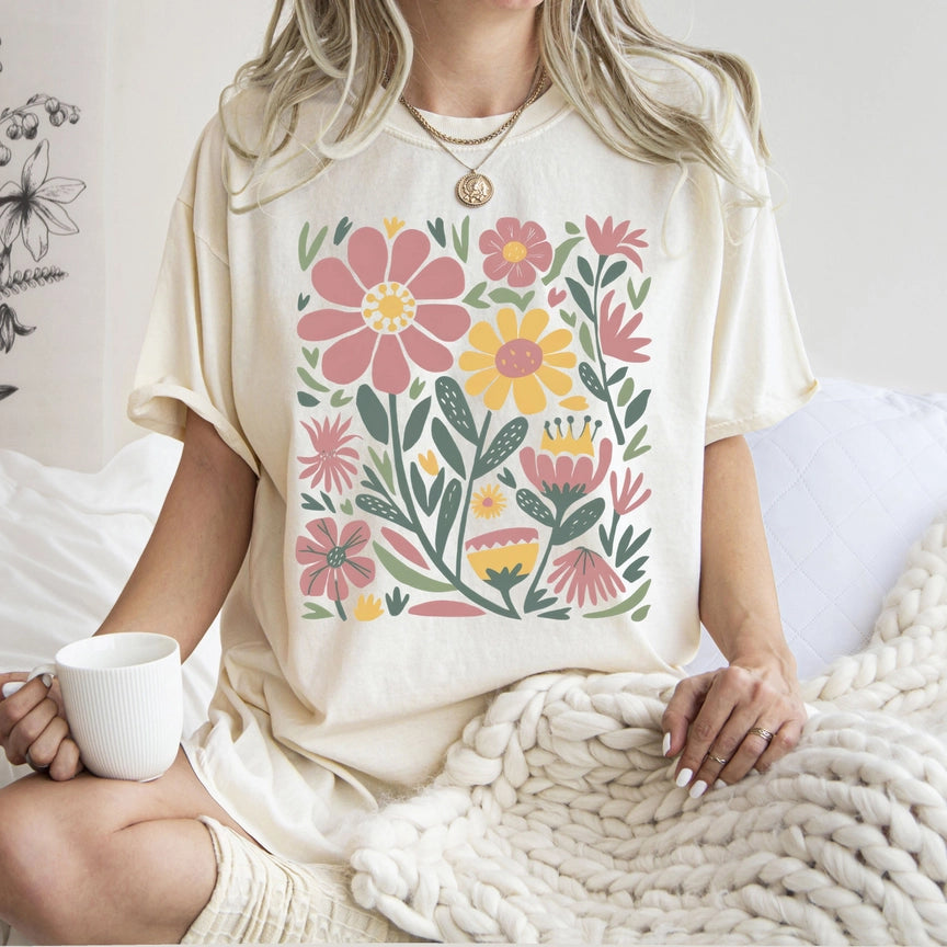 Pre-Order Boho Floral Graphic Tee