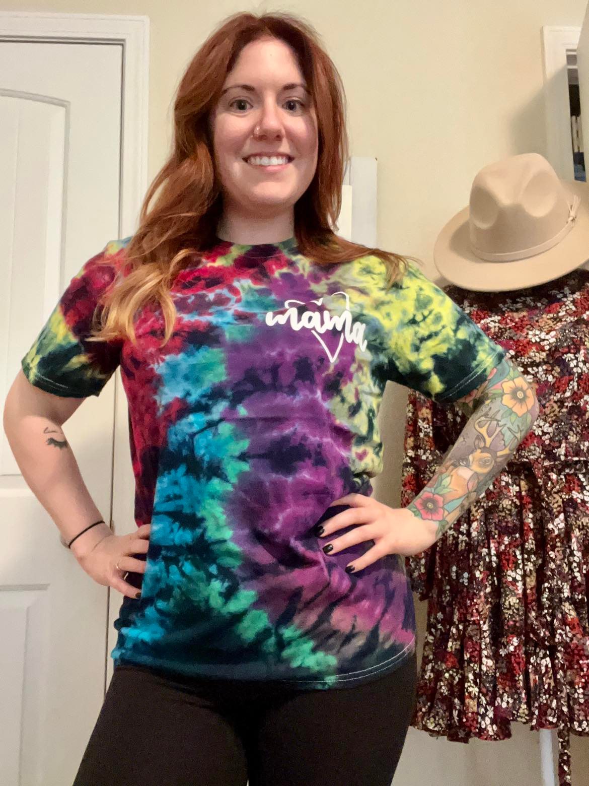 Mama Heart Crinkle Tie Dye