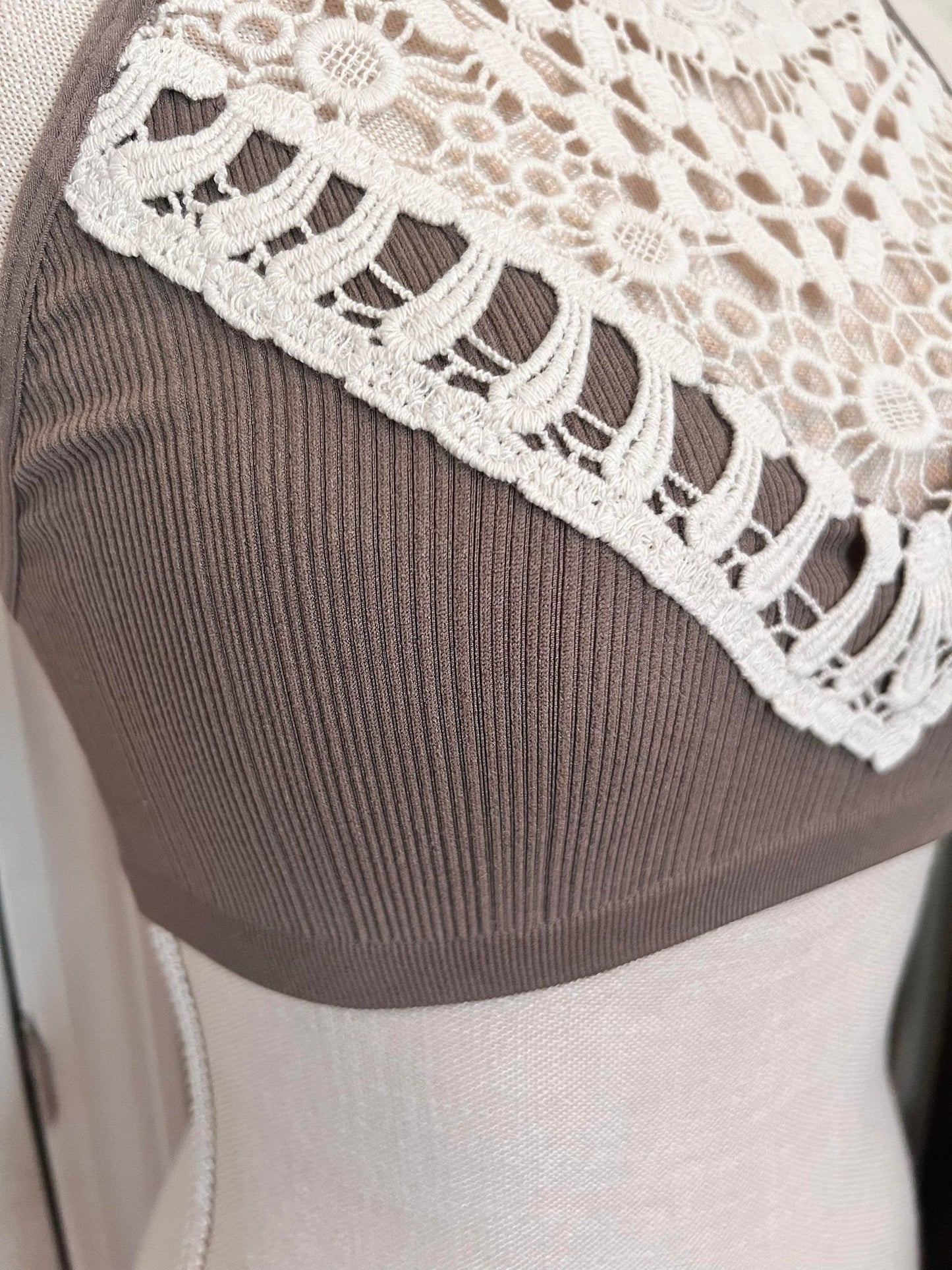 High Neck Crochet Bralette